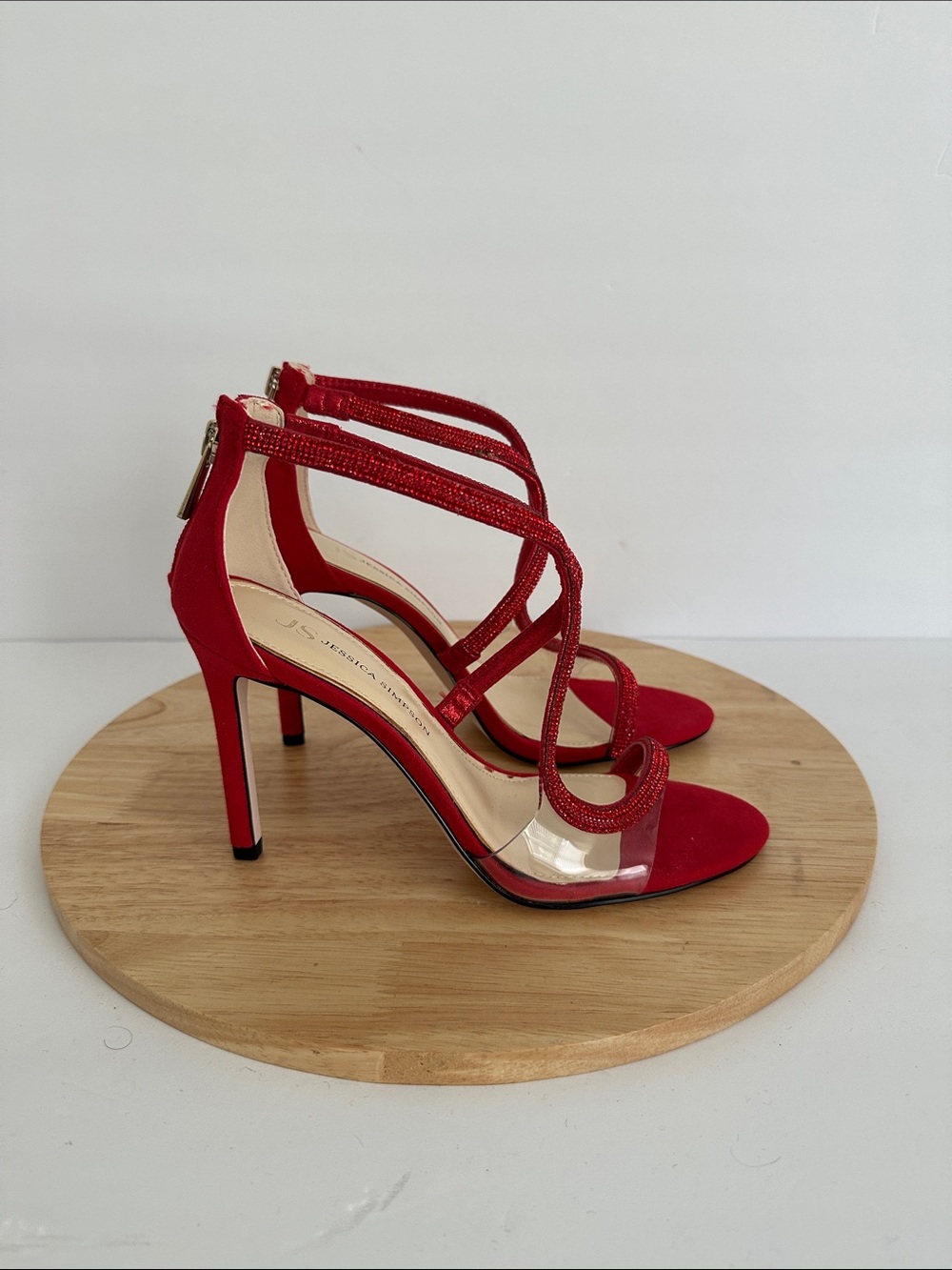 JS Jessica Simpson Jorinda Womens Round Open Toe Stiletto Heel Pumps